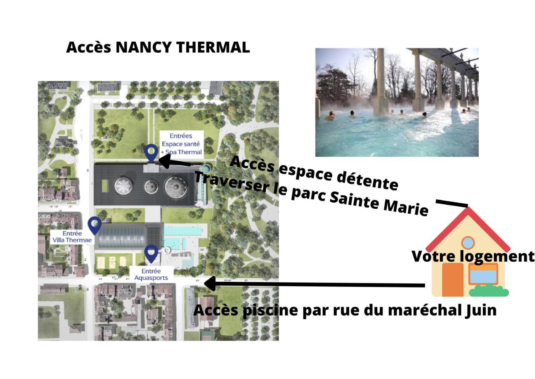 Nancy Thermal A 2 Min -Le 1909- 8 Pers- Parking Chez Julie Kültér fotó